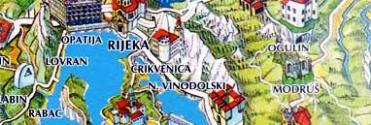 Kroatien Karte der Kvarner Bucht